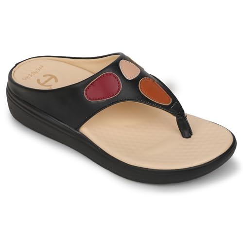 Image of Liberty Healers ZUBIE 2E Casual Slipper For Women With EVA Sole | Comfortable and Lightweight | Trendy Design PU Outolse| Durable Soft Insole | Stylish Footwear and Cushioned Footbed