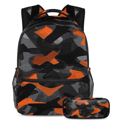 Sac d'école Sfumato et trousse avec autocollant abstrait, le cadeau idéal pour la rentrée