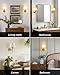 KDG Cordless Wall Sconces Set of 2, Small Wireless 5200mAh Rechargeable Battery Fabric LED Wall Lamps, Portables Lightings for Wall Painting, Living Room, Bedroom, Hallway, Gifts, Night Light (Gold)