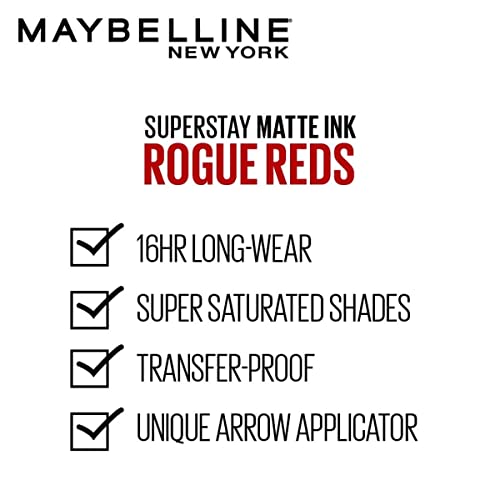 Image of Maybelline New York Liquid Matte Lipstick, Long Lasting, 16hr Wear, Superstay Matte Ink, 305 Unconventional, 5 ml