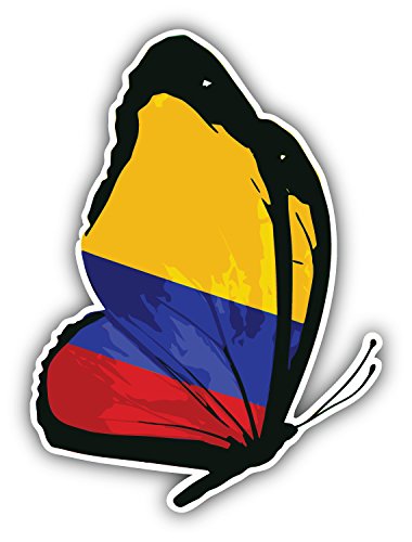 postwalldecor Colombia Flag Butterfly Alta Calidad De Coche De Parachoques Etiqueta Engomada 10 x 12 cm Cover