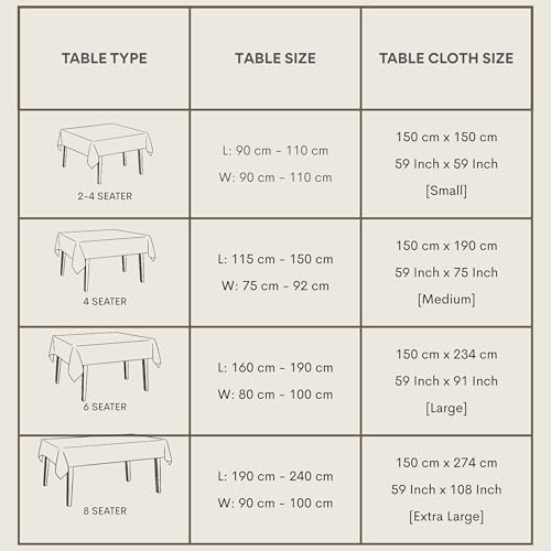 Image of 100% Cotton | Premium Embroidered Tablecloth | 150 cm x 150 cm|Small Dining Table Cover for 4 Seater - Elegant & Washable-Summer Bloom