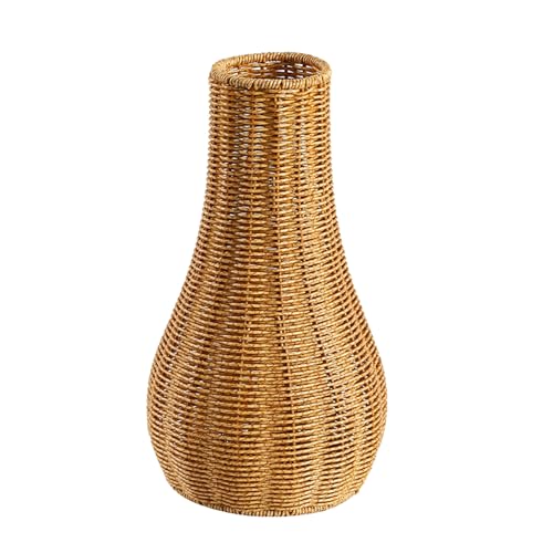 Bodenvase – 25,5 cm geflochtene Rattan-Blumenvase, weit verbreitete...