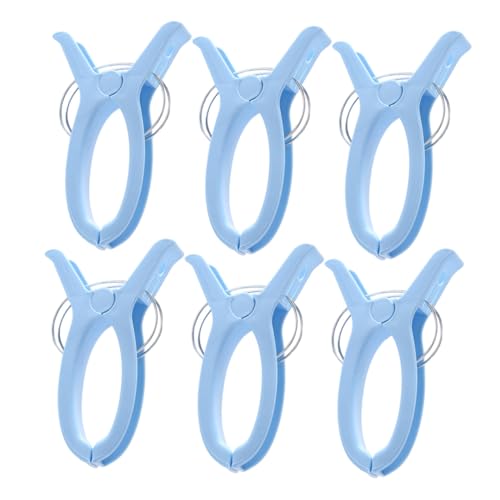 CTIRCHIU 6個 大号防?洗濯バサミ 強力挟む力 衣類固定 洗濯物干し用 風で飛ばない団やタオル用クリップ ランダムカラー ランダムカラー