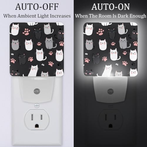 Lámpara de noche LED plug-in, 2 piezas, sensor crepúsculo miniatura 2