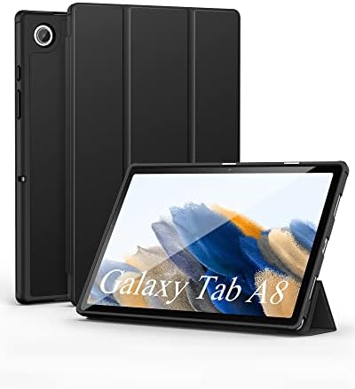 Supveco Slim Case for Newest Samsung Galaxy Tab A8 10.5 Inch 2022 Release [SM-X200/X205/X207], Shockproof Cover with Soft TPU Back Shell, Auto Wake/Sleep, Black