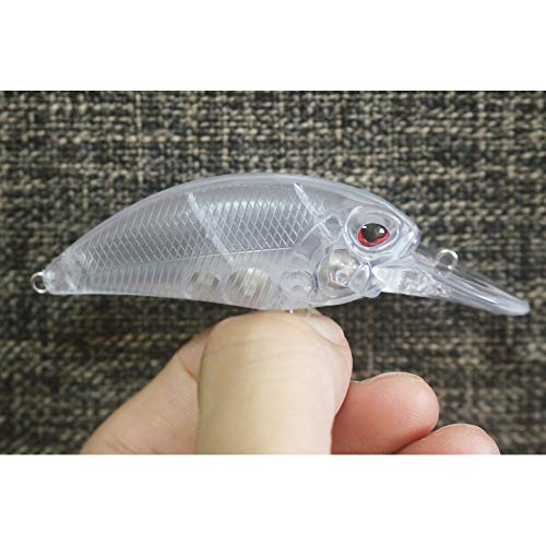 Shelt 15 Pcs Unpainted Medium Diving Crankbaits Hard Lures Baits Lures