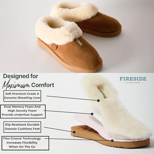 Dearfoams womens Fireside By Dearfoams Adelaide Shearling Clog2