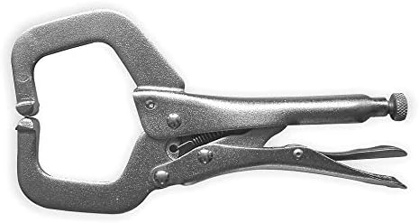 11", Hardened Carbon Steel Locking C-Clamp, 2-1/4" Throat Depth - 2FDD1 ( Pack of 2 )