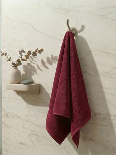 Image of Monte Carlo Essential 100% Cotton Small Bath Towel | 340 GSM Ultra Lightweight & Quick Dry | Soft Absorbent Compact Towel 60x120 cm | Bathroom Towel for Gym, Travel & Daily Use (Soho) | Purple