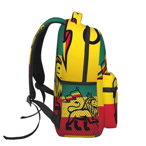 Jamaican Flag Rasta Reggae Judah Lion Backpacks 15in Laptop Backpack Multipurpose Double Shoulder Bag For Men Women Gifts3