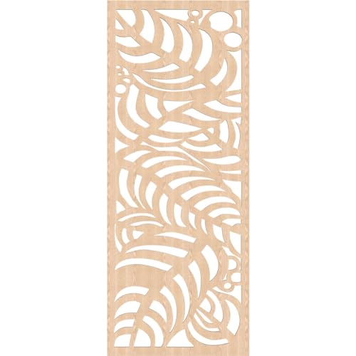 Image of 27 3 /8 inchW x 69 3 /8 inchH x 3 /8 inchT Mills Decorative Fretwork Wood Wall Panels, Red Oak