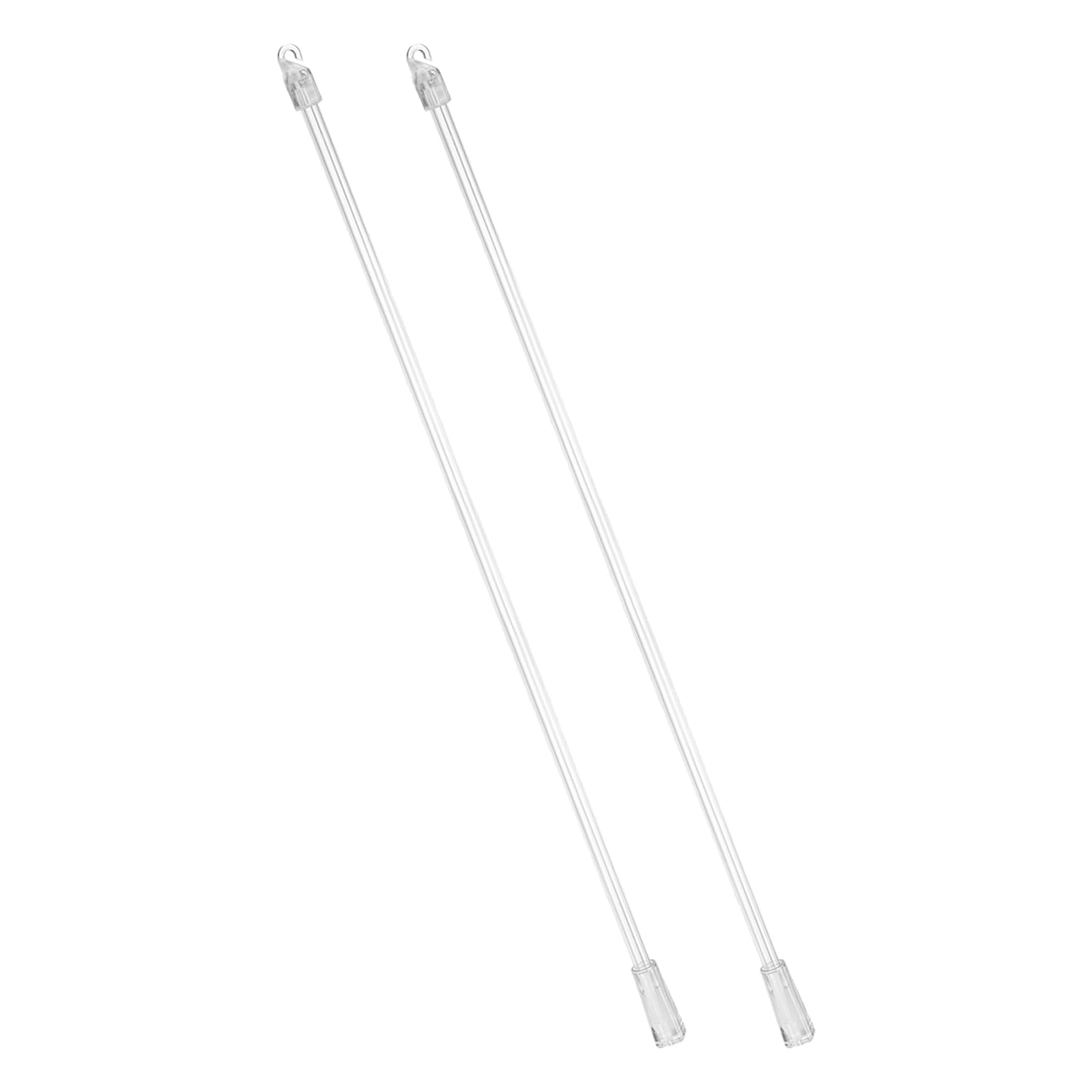 Baguette de rechange transparente 43cm lot de 2 en acrylique pour rideaux de fenêtres