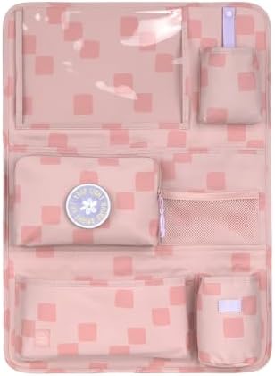 LÄSSIG Autoorganizer Autorücksitzorganizer Rücksitztasche für Auto zum Hängen zusammenklappbar/Car Wrap-to-Go Pattern Party rose