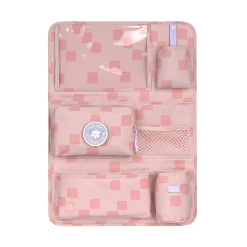 Organiseur de siège arrière pliable LÄSSIG au motif Pattern Party Rose durable