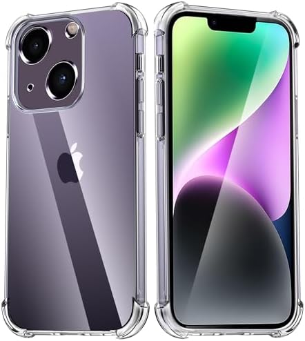 USTIYA Capa para iPhone 14 6,1 polegadas TPU transparente quatro ...