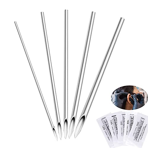 Ear Nose Piercing Needles -SOTICA 100pcs Piercing Needles Mixed Sizes Body Piercing Needles Hollow Needles 12G 14G 16G 18G 20G Ear Nose Navel Nipple Piercing Kits Piercing Supplies (100PCS)