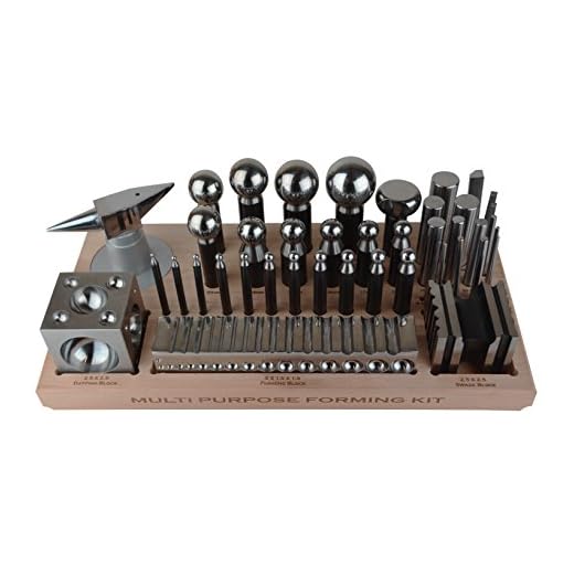 43-Piece Multi-Purpose Metal Forming Dapping Set w/Block, Anvil, & Swage Jewelry Making Repair Metal Forming Tool