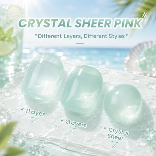 Image of Beetles Mint Green Gel Nail Polish - 15ML Mint Mambo Summer Jelly Gel Nail Polish Sheer Translucent Effect Soak Off UV Nail Art Salon Home DIY Manicure Gift for Women