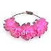 FlashingBlinkyLights Pink Light Up Festival Flower Crown Headband with LED Lights
