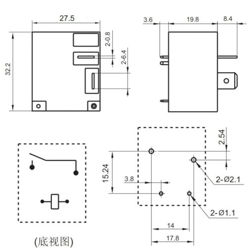 Relé T91-1A-30A de 4 pines modelo SLI-S-112DM para control de potencia 2