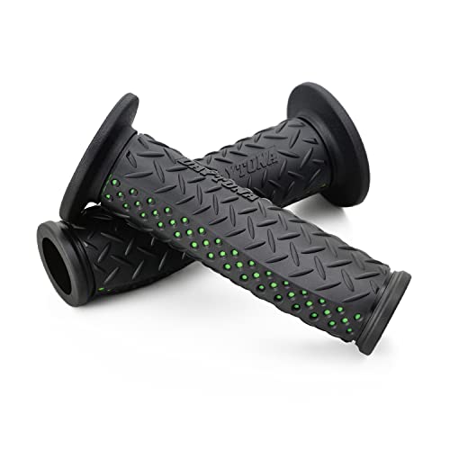 デイトナ グリッピーグリップ バイク用 グリップ ハンドル径φ22.2用 122mm エンド貫通 GG-D-ADV グリーン 25144