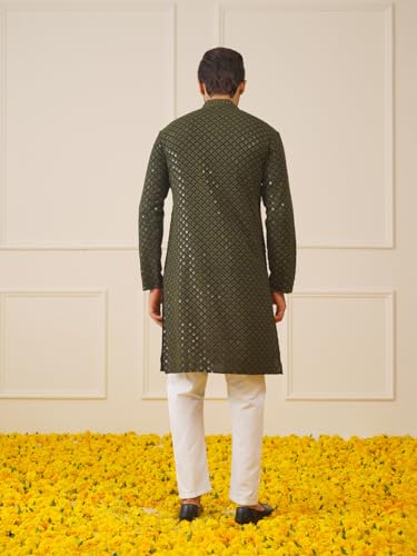 Image of Jompers Men's Cotton Embroidered Regular Kurta Sets