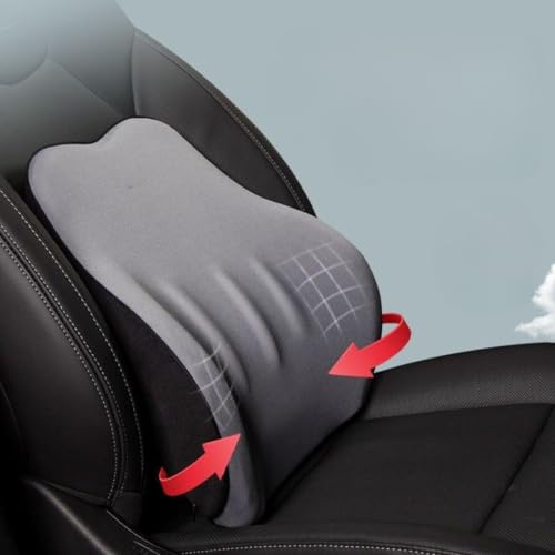 Image of STARQ Premium Car Seat Cushions Combo Seat Back Support, Neck Rest Pillow, Seat Cushion for Driving Seat Memory Foam, Cotton Cover Ergonomic Car Cushions Pillows (Grey)