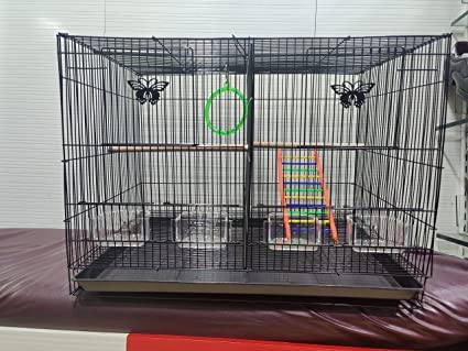 CENTRAL FISH AQUARIUM Birds Cages with Removable Partition for Canary,Finches,Budgies,Lovebirds, Cocktail,Conures for All Small and Medium Size Birds with 1 Swing and 1 Ladder and 2 Perch Sticks(colors may vary) (B09YHWGCXF) Amazon Price History, Amazon Price Tracker