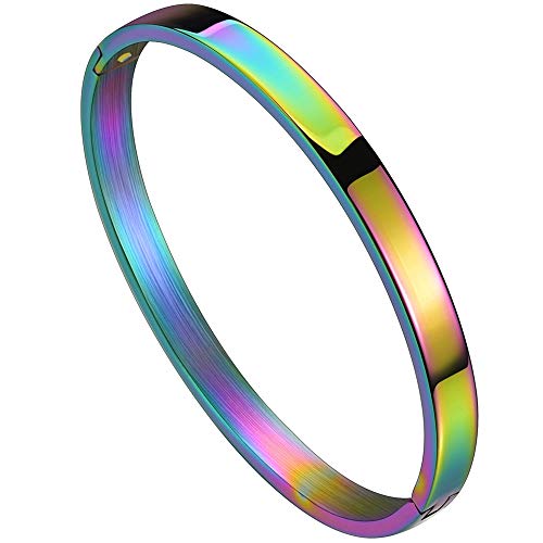 Jude Jewelers Stainless Steel Classical Simple Plain Blank Open Clasp Bangle Bracelet