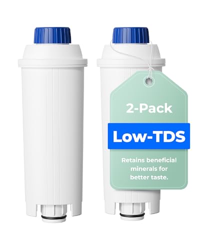 Image of Waterdrop DLSC002 Low-TDS Coffee Water Filter, Replacement for De'Longhi Filter, De'Longhi Magnifica Evo Water Filter, Mineral Balance, ECAM /ETAM /EPAM Series, EC680 /5, TÜV SÜD Certified, 2 Pack