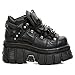 New Rock 106 S29 Men's Goth Punk Black Metallic Platform Ankle Boots