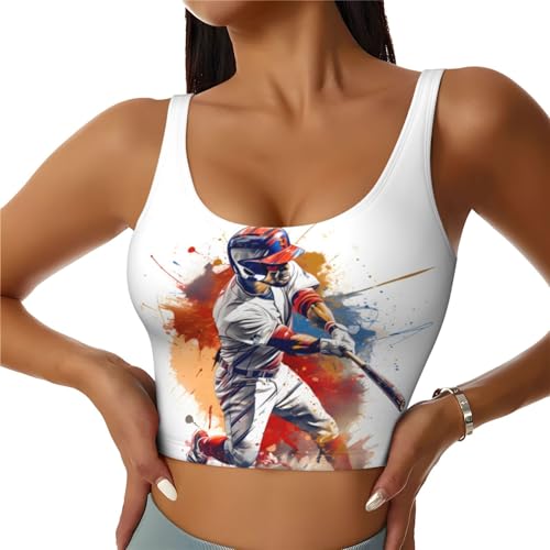 Camiseta deportiva sin mangas para mujer con cuello en U de tejido transpirable