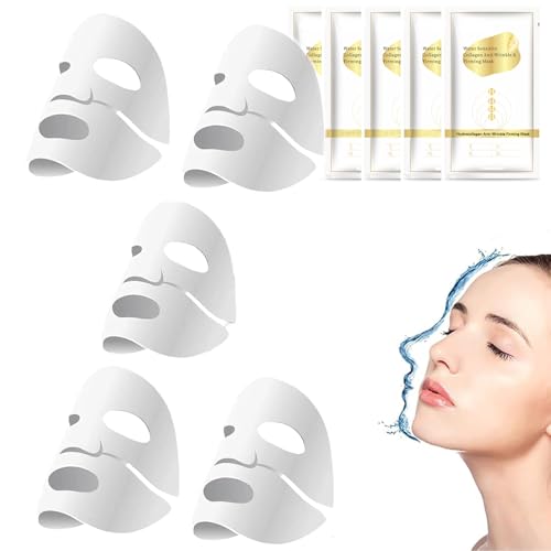 Biodance Collagen Mask, 5 Piezas Antiarrugas e Hidratante Mascarilla Facial Colageno Reducir las Líneas Finas con 30ml de Esencia Para piel Seca, Apagada y Relajada