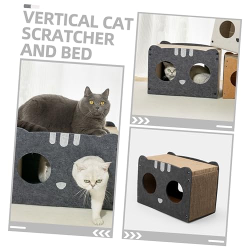 COLLBATH Arranhador Gato Areia Para Gatos Caixa Para Gatos Casinha Gato Arranhador Gato Ondulado Clu