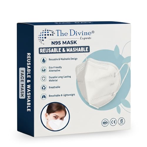 Image of Reusable & Washable Face Mask - Breathable Foldable Non-Woven Fabric Mask with Adjustable Ear Loops for Everyday Use, Comfortable Unisex Fit