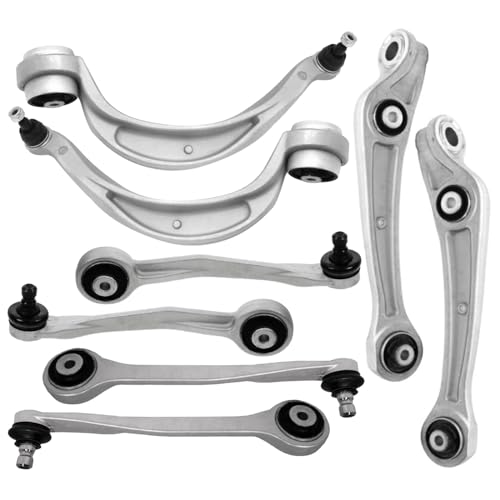 Image of Detroit Axle - Front Control Arms Kit for Audi A4 A5 Quattro S4 S5 Q5 RS5, 6 Upper Forward Rearward and Lower Rearward Control Arms with Ball Joint 2 Lower Forward Control Arm Replacement