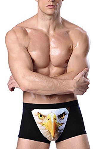 sandbank Men's Sexy Funny 3D Eagle Print Lingerie Boxer Briefs Underwear Panties2