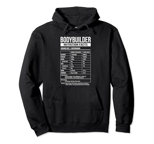 Bodybuilder Lustige Nährwertangaben Pullover Hoodie