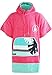 Produktbild WAVE HAWAII Poncho Pink Wave Badeponcho 100% Baumwolle für Körpergrößen von 145 - 175 cm Umkleidehilfe für Schwimmen Strand Surfen Badetuch mit Kapuze Duschponcho für Damen Herren Erwachsene