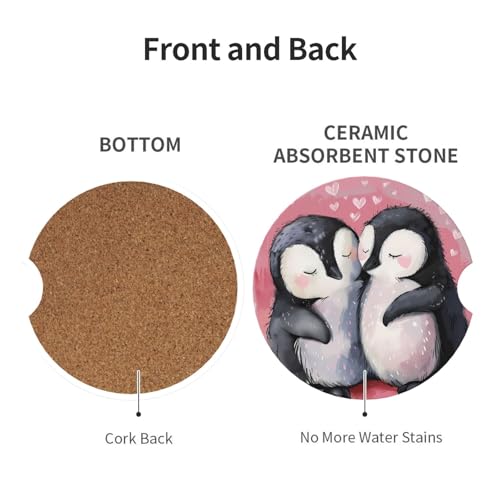 2 Pack Posavasos para Auto de Cerámica y Corcho miniatura 2