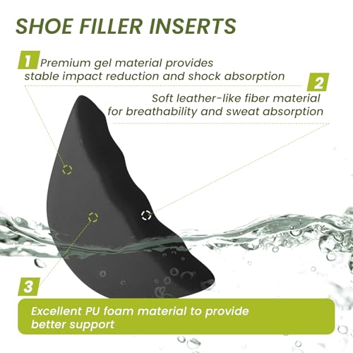 Image of Shoe Filler for Too Big Shoes - 4 Pairs Shoe Cushion Inserts for Flats