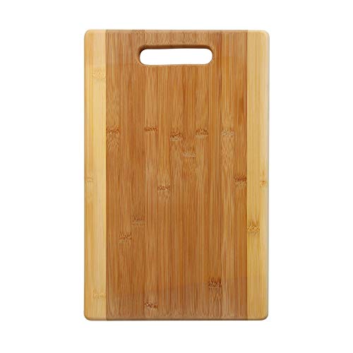 Tabla de Cortar de Bambú YBM Home con Mango para Preparación de Alimentos, Carne y Verduras – Tabla 100 % Natural y Bloque de Carnicero, 1 Unidad, Grande (45,7 cm L x 30,5 cm A)