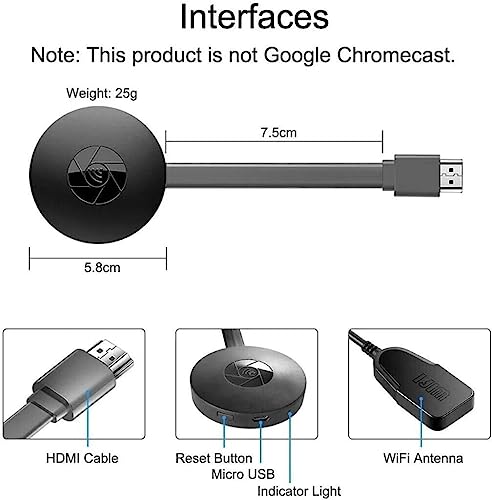 Dongle display HDMI wireless, Wi-Fi 1080P HD per