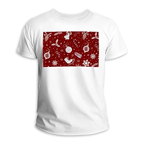 T-shirt Noël 100% coton unisexe à col rond en taille XXL et coloris multicolore