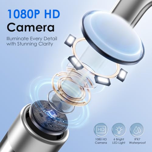 Tonsil Stone Removal Kit with Camera - Visual Tonsil Stone Remover Tool Connect with WIFI - Led Light Tonsillolith Removal Tool with 3 Head Attachments