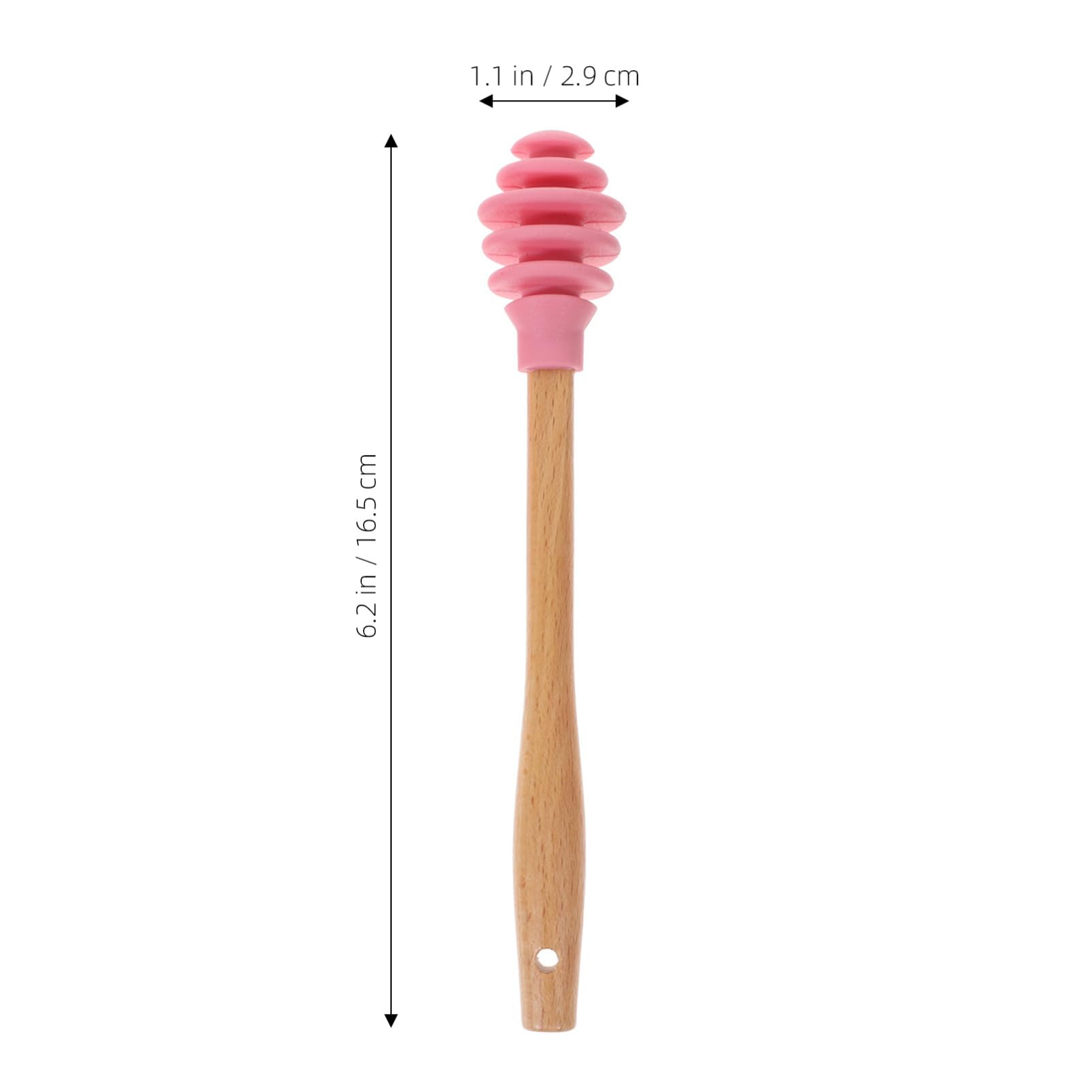MOLUCKFU Silicone Honey Stir Sticks Beekeepers Pastry Chefs Non-slip Honey Dippers for Jar