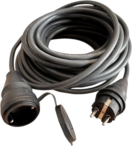 Uzatma Kablosu — Evden Elektrikli Araba Şarj Topraklı%100 Bakır 3x2.5 mm (Siyah, 2 Metre)