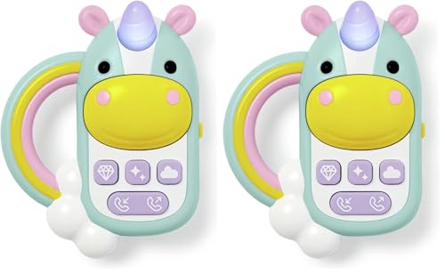 Skip Hop Baby Phone Toy, Zoo, Unicorn (Pack of 2) - image 1
