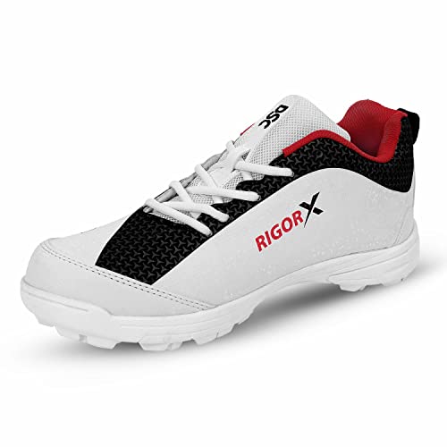 Image of DSC Rigor X Men's Cricket Shoes | Lightweight & Durable Cricket Footwear | Anti-Slip Sole for Better Grip | Comfortable Sports Shoes for Training & Matches |